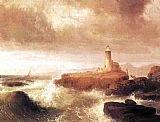 Thomas Doughty Famous Paintings - Desert Rock Lighthouse